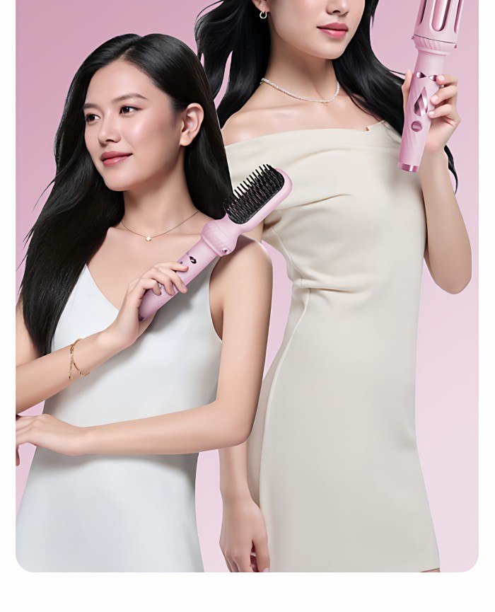 Kẹp uốn tóc 3 trong 1 tự động ion âm 2 chức năng uốn và duỗi 32mm lược uốn sóng to