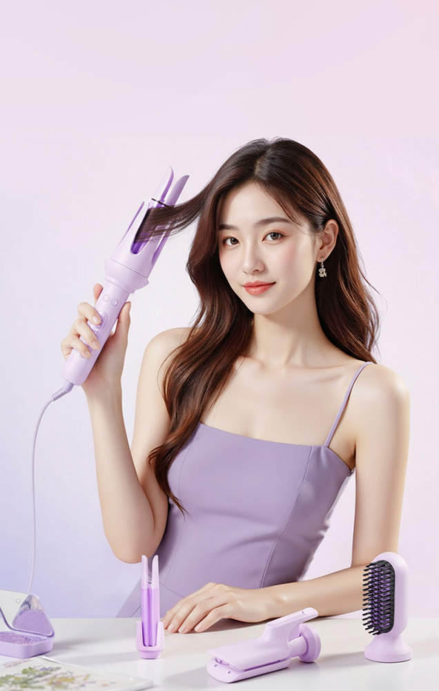 Tự động Curl Shaping Không Chấn thương tóc thẳng Comb Egg Roll Head Clamps Multi Straight Curl Anion Clamps Roll