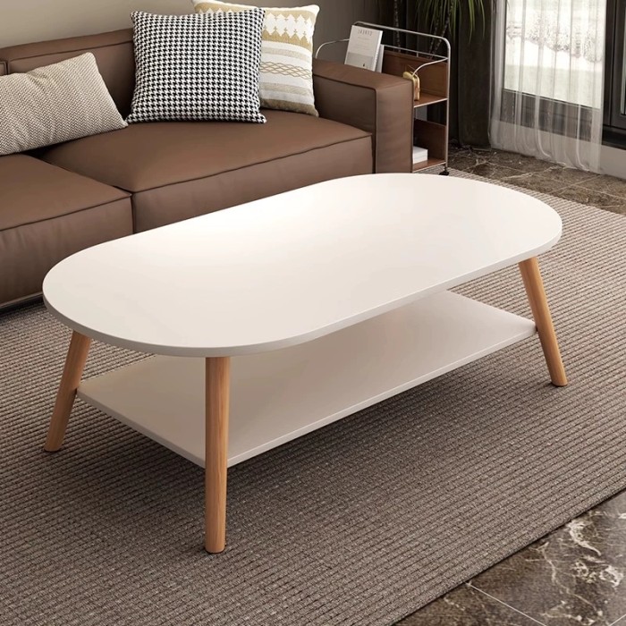 FCooBàn cà phê phòng khách hộ gia đình ghế sofa gỗ nguyên khối bên một số phòng ngủ bàn trà đơn giản phòng cho thuê bàn căn hộ nhỏ 2024 phong cách mới