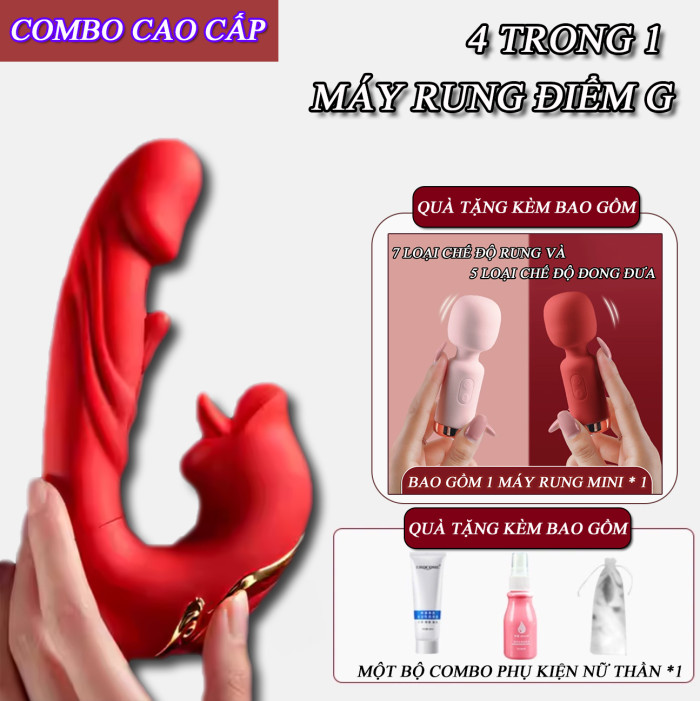 【Đồ chơi nữ bán chạy nhất Âu Mỹ】4 trong 1 Thiết bị rung tự động thông minh /  7 Loại chế độ rung và 5 Loại chế độ đong đưa【Máy rung điểm G】Sản xuất tại Mỹ / Tặng 5 loại quà Đồ chơi sextoy người lớn【Thanh toán khi nhận hàng / Phát hàng bảo mật】