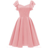 Women's Elegant Cocktail A-line Lace Dress
