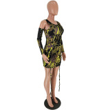 Ky Tie Dye Ruched Mini Dress