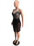 Overly Exposed Midi Dress - Black