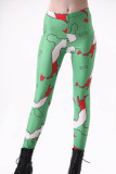 Italy Flag Print Tight Pant L8788