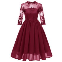 Women's Multi-Color Elegant Party Lace Dress