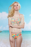 Sophisticated Nude Hollow-out Top L3744