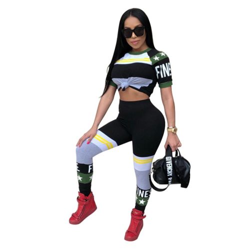 Finesse Printed Fitting Top and Pants
