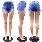 Front Pocket Solid Zipper Shorts 586