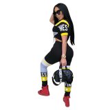Finesse Printed Fitting Top and Pants