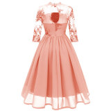 Women's Multi-Color Elegant Party Lace Dress