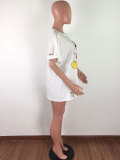 Cutout Design Cartoon Print T-Shirt