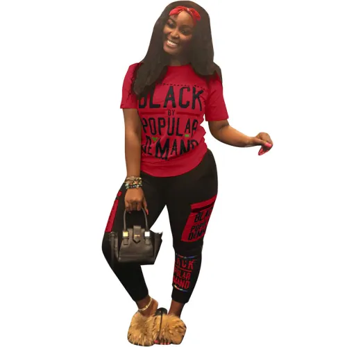 Graphic Print Short Sleeve Round Neck Stylish Regular Set