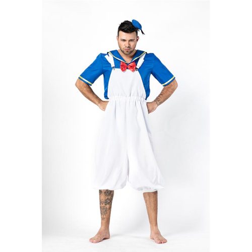 Men Cosplay Suspenders Trousers Costume