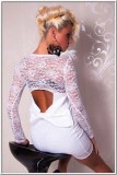 White Lace Pierced Babydoll L2321-2