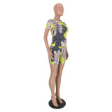 Casual Printed Shorts Set