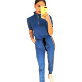 Casual Ribbon Sports Pant Set