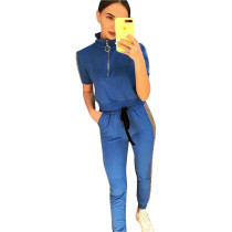 Casual Ribbon Sports Pant Set