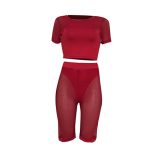 Perspective Mesh Three Piece Shorts