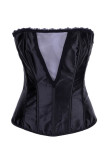 Daring Sheer V Corset Black L4057-2