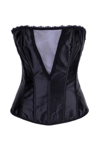 Daring Sheer V Corset Black L4057-2