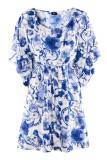 Porcelain Print Beach Dress L3764