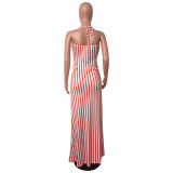 Sexy Strap Hollow Maxi Dress