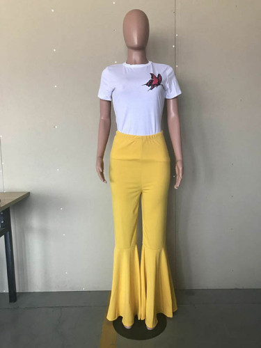 Candy-colored Flared Pants