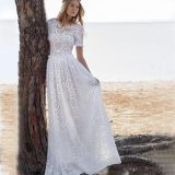 Short Sleeve Lace Beach Maxi Dress