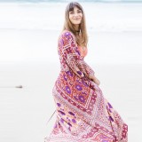 Chiffon Floral Swimwear Bathing Suit Beach Cape 38488