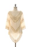 V-Neck Crochet Trim Tunic L38190