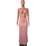 Sexy Strap Hollow Maxi Dress
