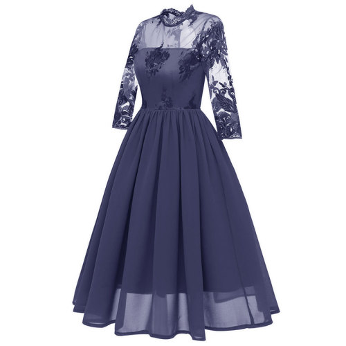 Women's Multi-Color Elegant Party Lace Dress