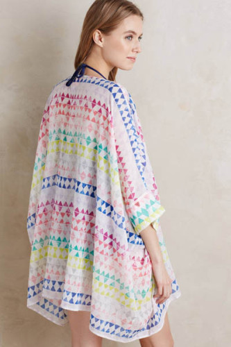 Loose Chiffon Cape Beach Dress L38330