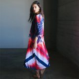 Geometric Belted Beach Cardigan