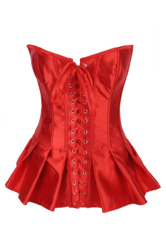 Peplum Flare Corset Red L4050-3