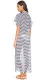 Rustic Thin Stripe Cover Up Dress L38193