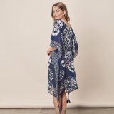 Printed Cocoon Kimono Beach Coverup