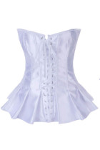 Peplum Flare Corset White L4050-2