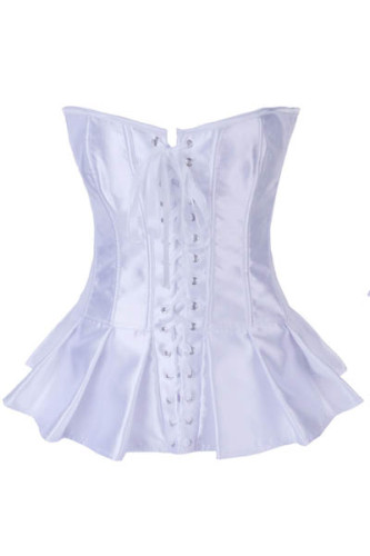 Peplum Flare Corset White L4050-2
