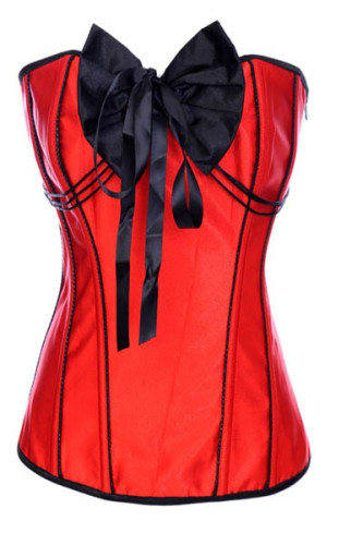 Sexy Red Corset With Bow-knot In Front L4199