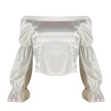 Simulation Silk Off Shoulder Top
