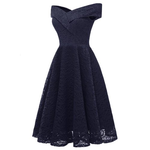 V-Neck Sleeveless Lace A-Line Cocktail Dress