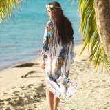 Chiffon Printed Cover Ups Long Cardigan