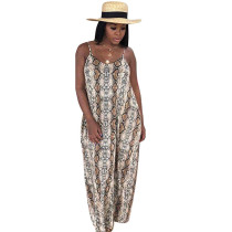 Spaghetti Strap Multi Color Maxi Dress