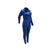 PU Leather Cardigan Sports Set