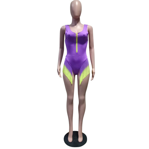 Sleeveless Tassel Swimsuit