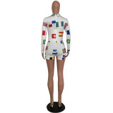 Flags Printed Fitness Rompers