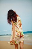 Bohemian chiffon beach dress L3809