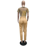 Solid Casual Fashion Long Pants