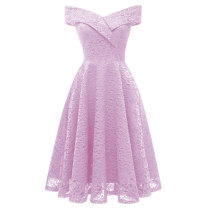 V-Neck Sleeveless Lace A-Line Cocktail Dress